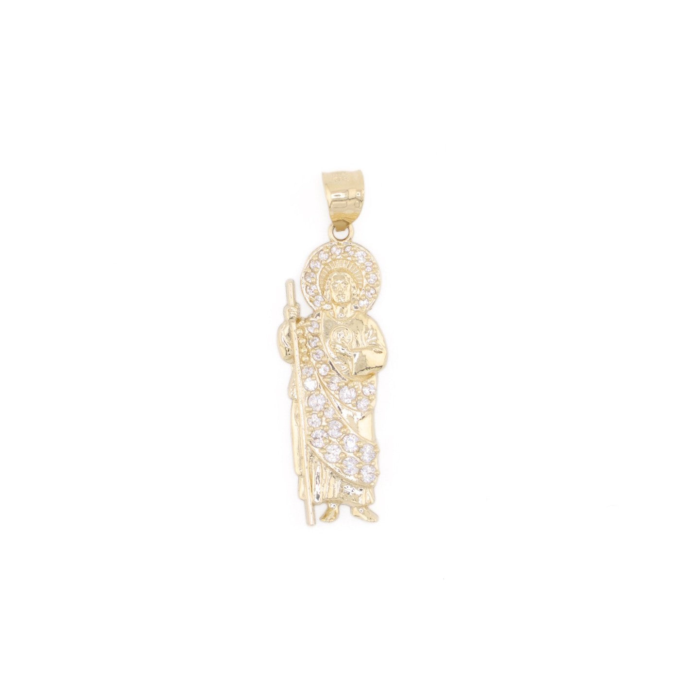 Iced San Judas Pendant - 10k Gold