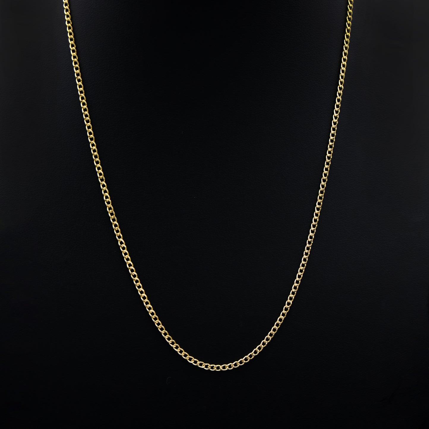 2mm Cuban Necklace - 14k Gold