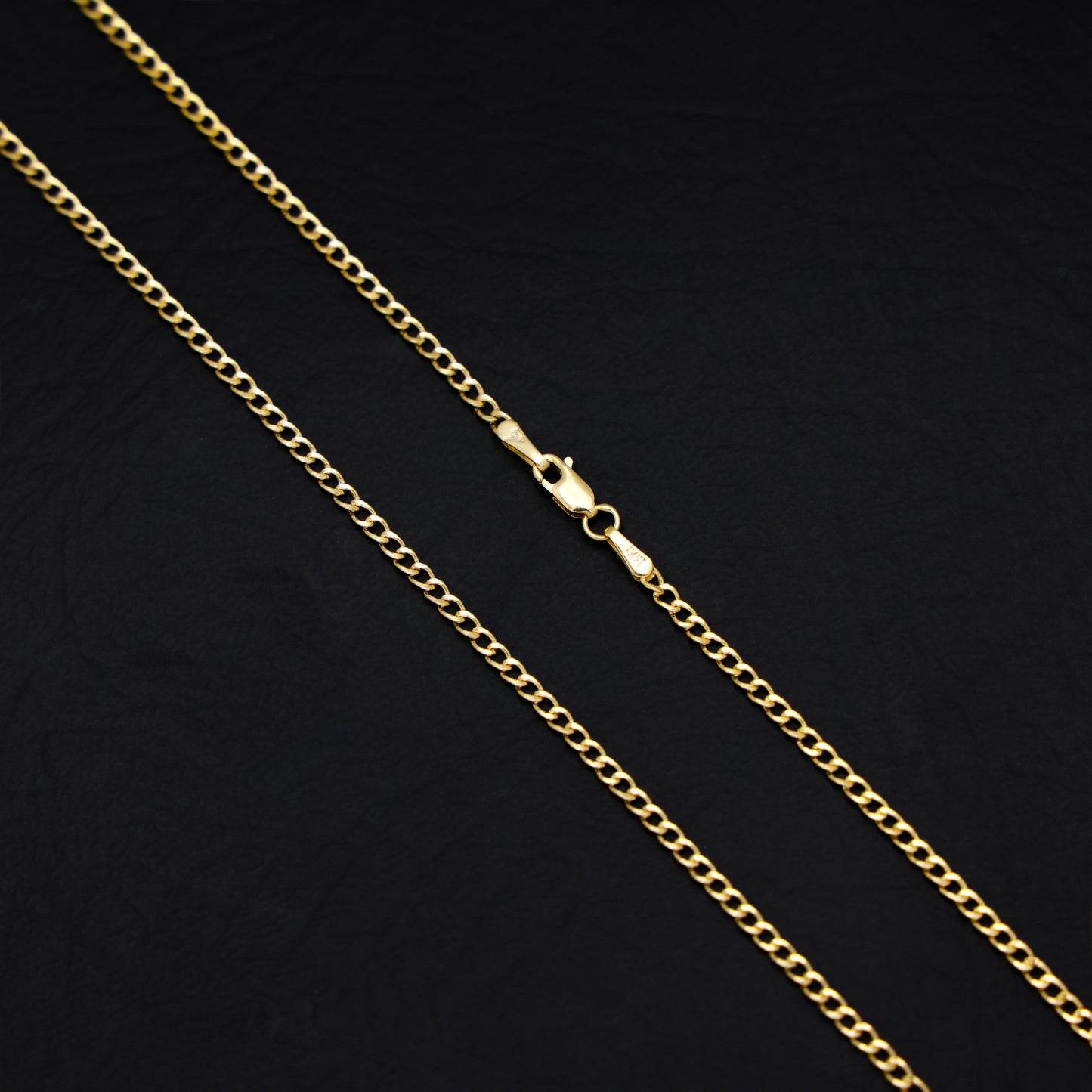 2mm Cuban Necklace - 14k Gold