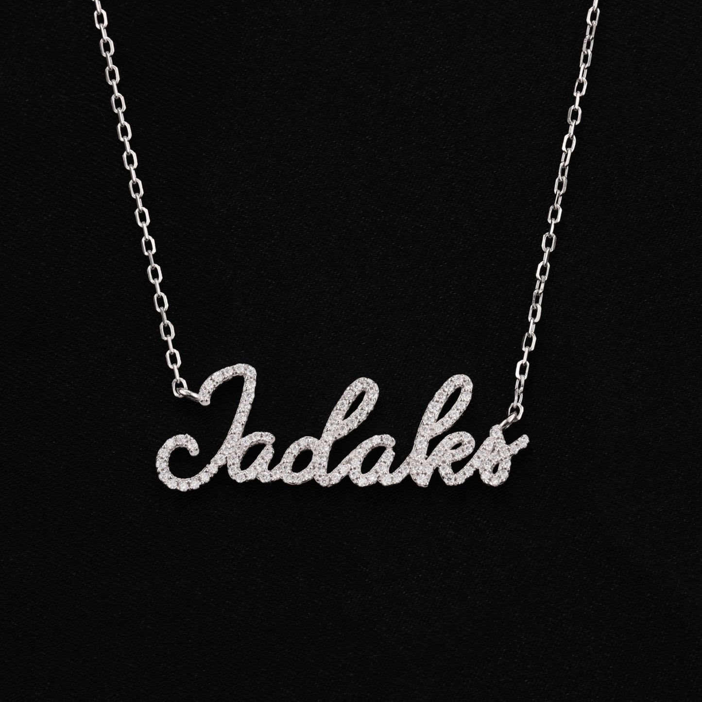 Custom Moissanite Name Letter Necklace - 925 Silver