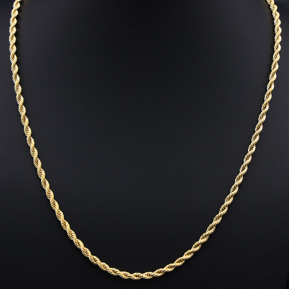 4mm Rope Chain - Gold