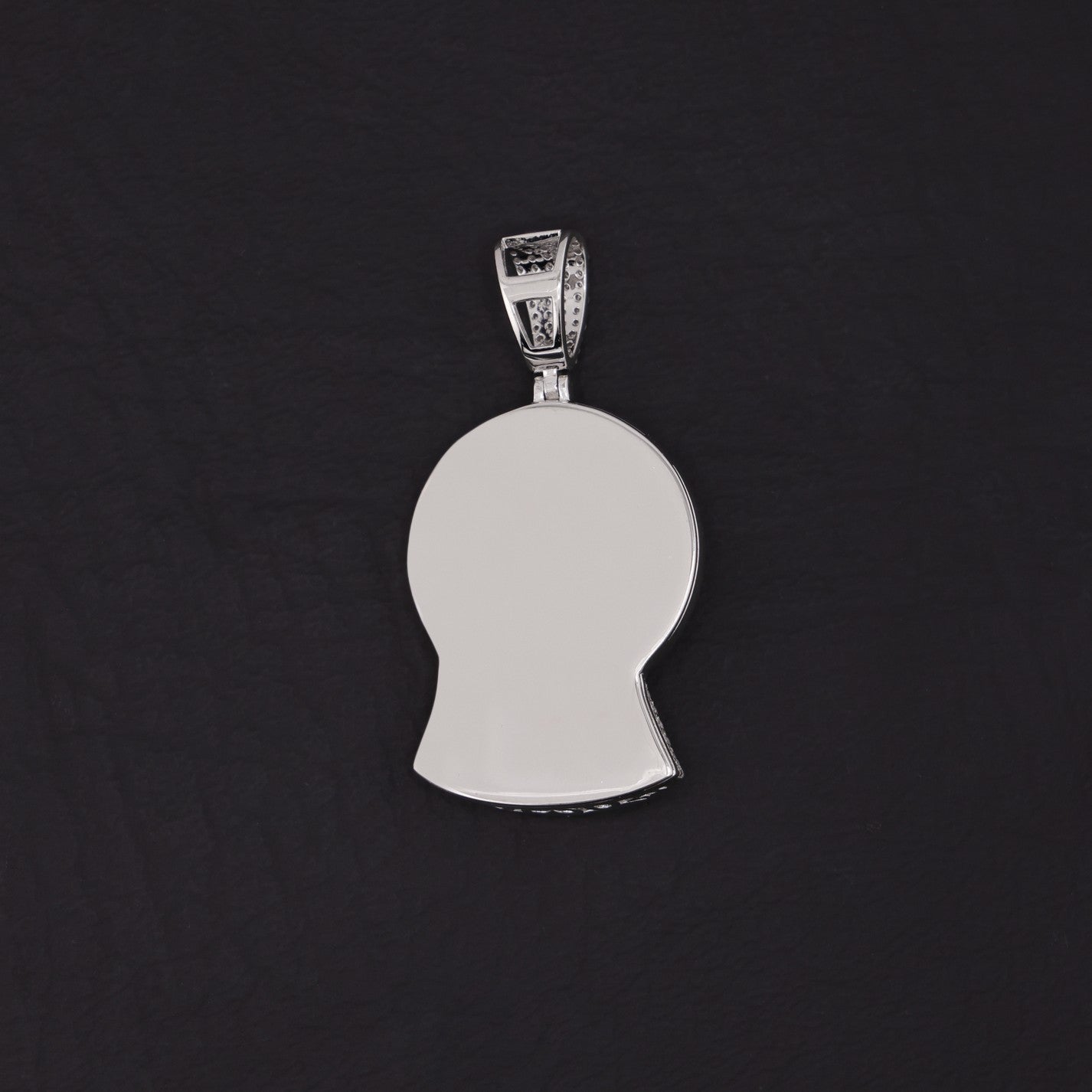 Iced Moissanite Matte Virgin Mary Baguette Pendant - 925 Silver
