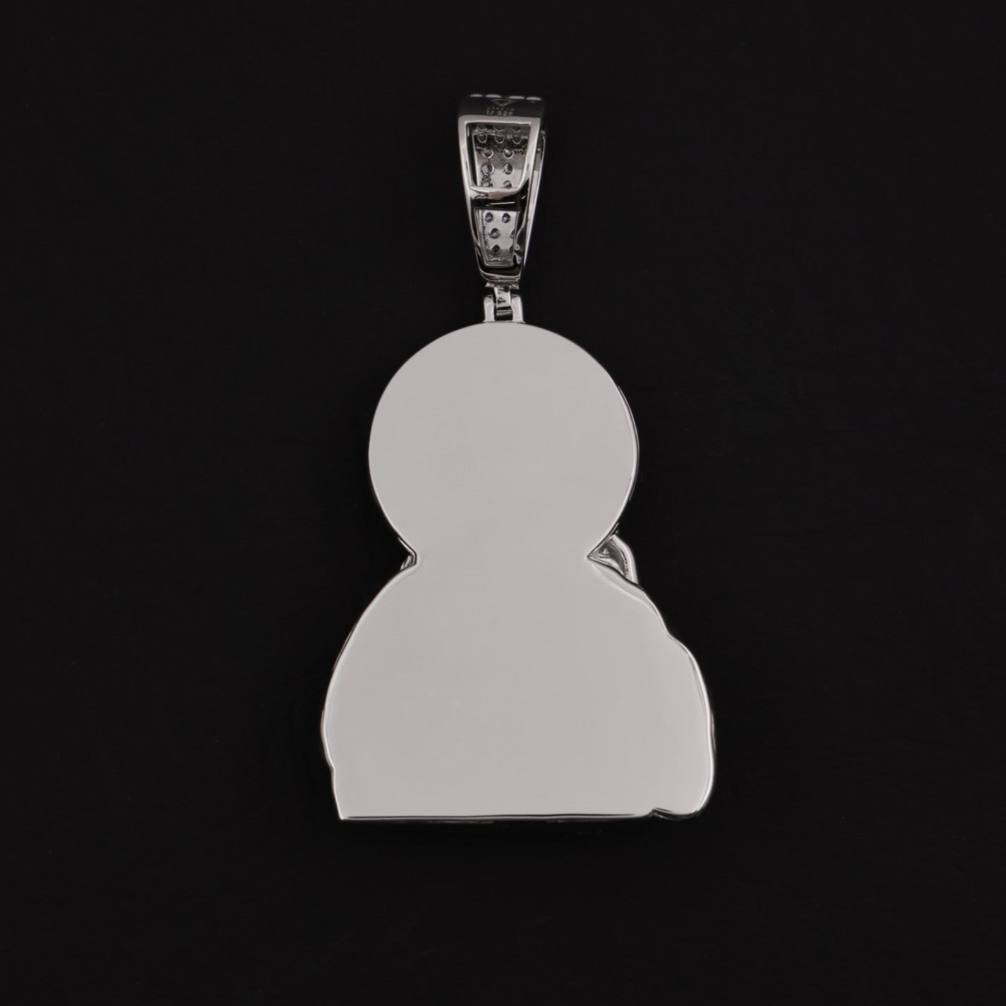 Iced Moissanite Half Body San Judas Baguette Pendant - 925 Silver