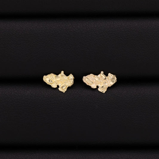 Nugget Stud Earrings - 10k Gold
