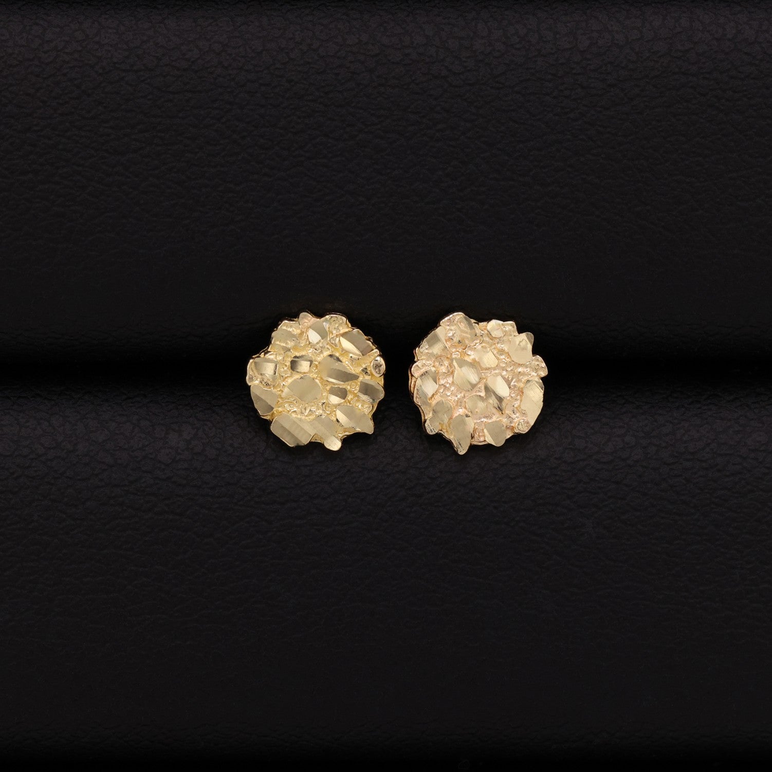 Small Round Nugget Stud Earrings - 10k Gold – Huerta Jewelry