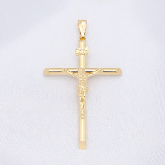 Large Crucifix Pendant - 14k Gold