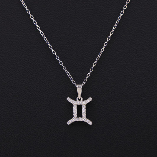 Zodiac Sign Gemini Necklace - 925 Silver