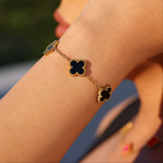 Black Clover Bracelet - Gold