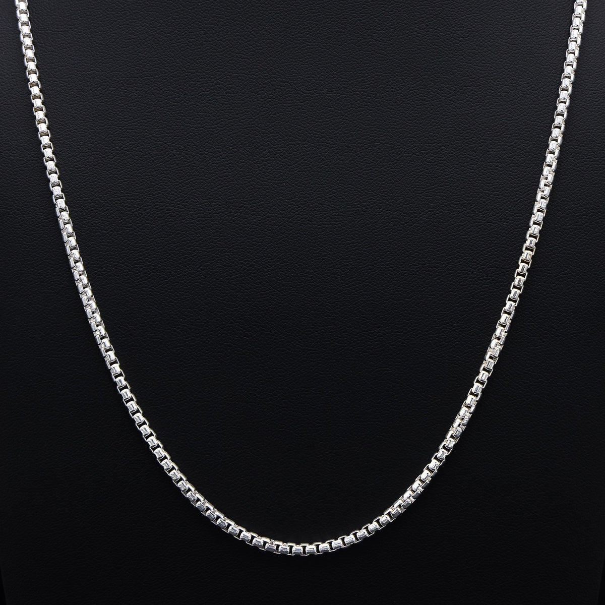 3mm Rounded Box Chain 3mm Round Box Chain - 925 Silver – Huerta Jewelry