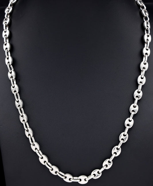 7mm Coffee Bean Chain - Premium 316L Stainless