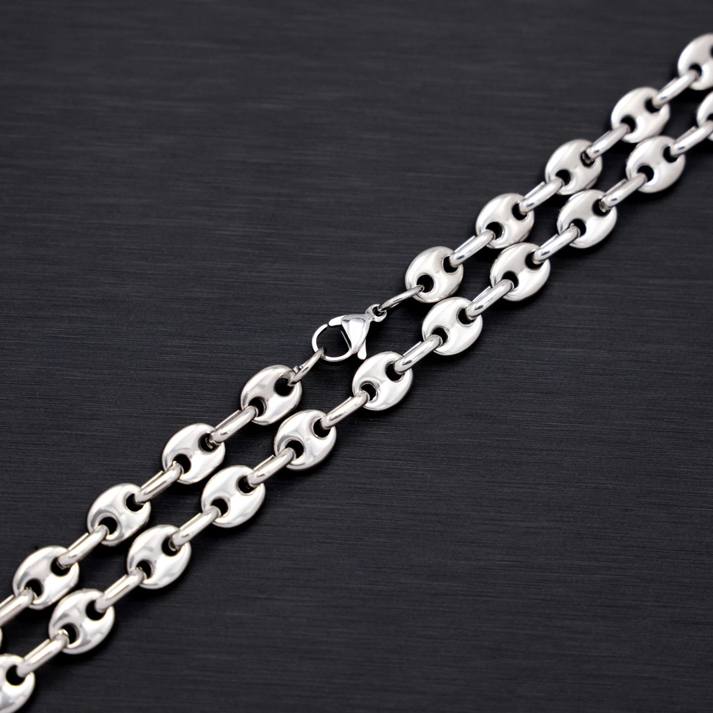 7mm Coffee Bean Chain - Premium 316L Stainless