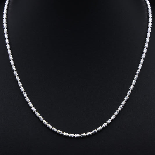 3mm Barrel Necklace - 925 Silver