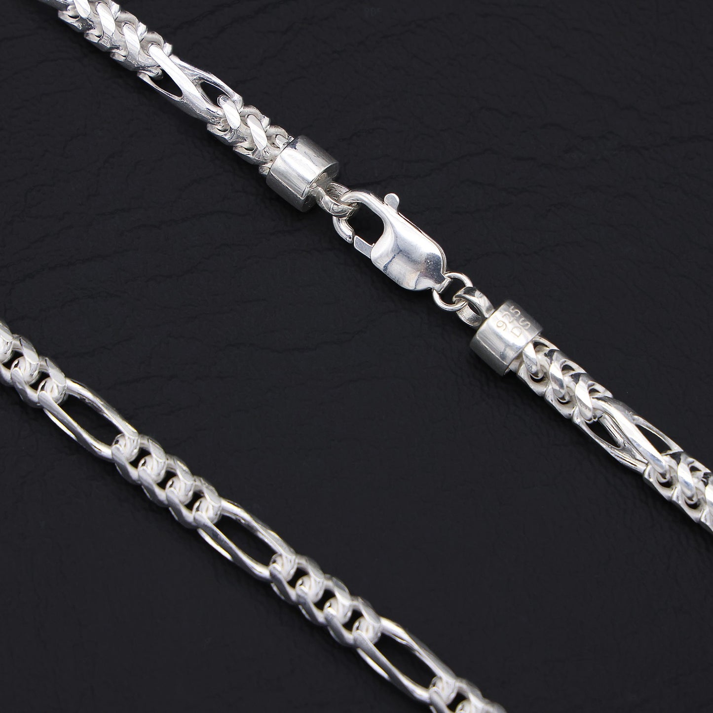 5.5mm Franco Figaro Chain - 925 Silver