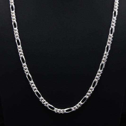 5.5mm Franco Figaro Chain - 925 Silver
