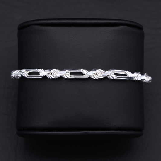 5mm Figarope Bracelet - 925 Silver
