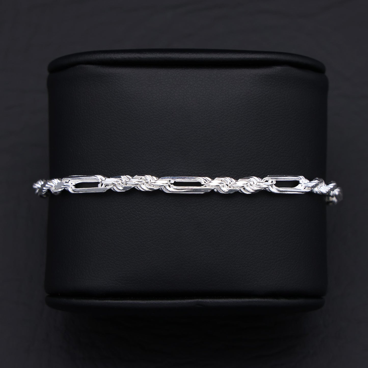 4mm Figarope Bracelet - 925 Silver