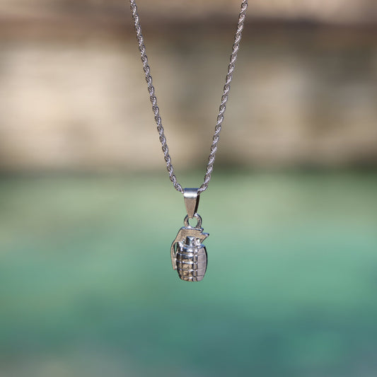 Grenade Pendant - Premium 316L Stainless