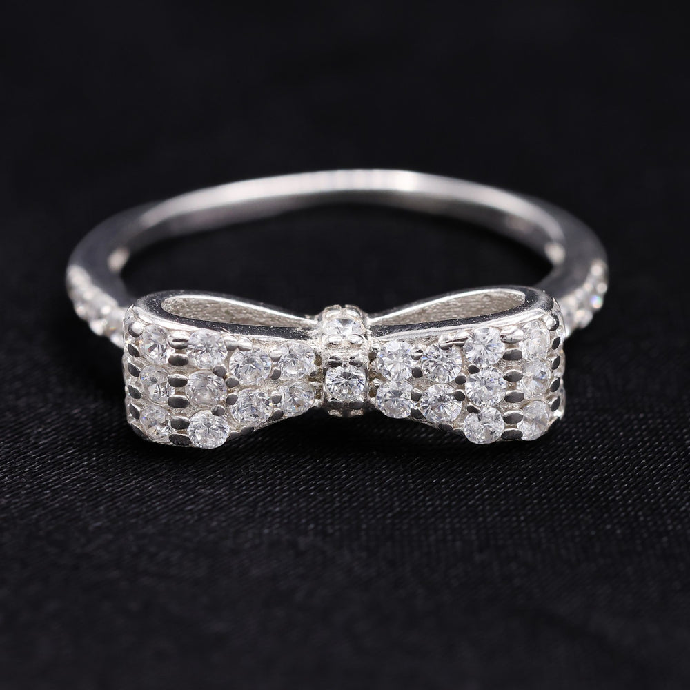 Iced Coquette Ring - 925 Silver