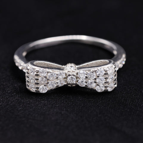 Iced Coquette Ring - 925 Silver
