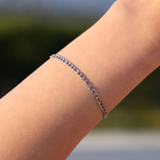 3mm Figaro Bracelet - Premium 316L Stainless