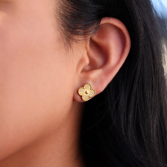 Clover Earrings - Gold