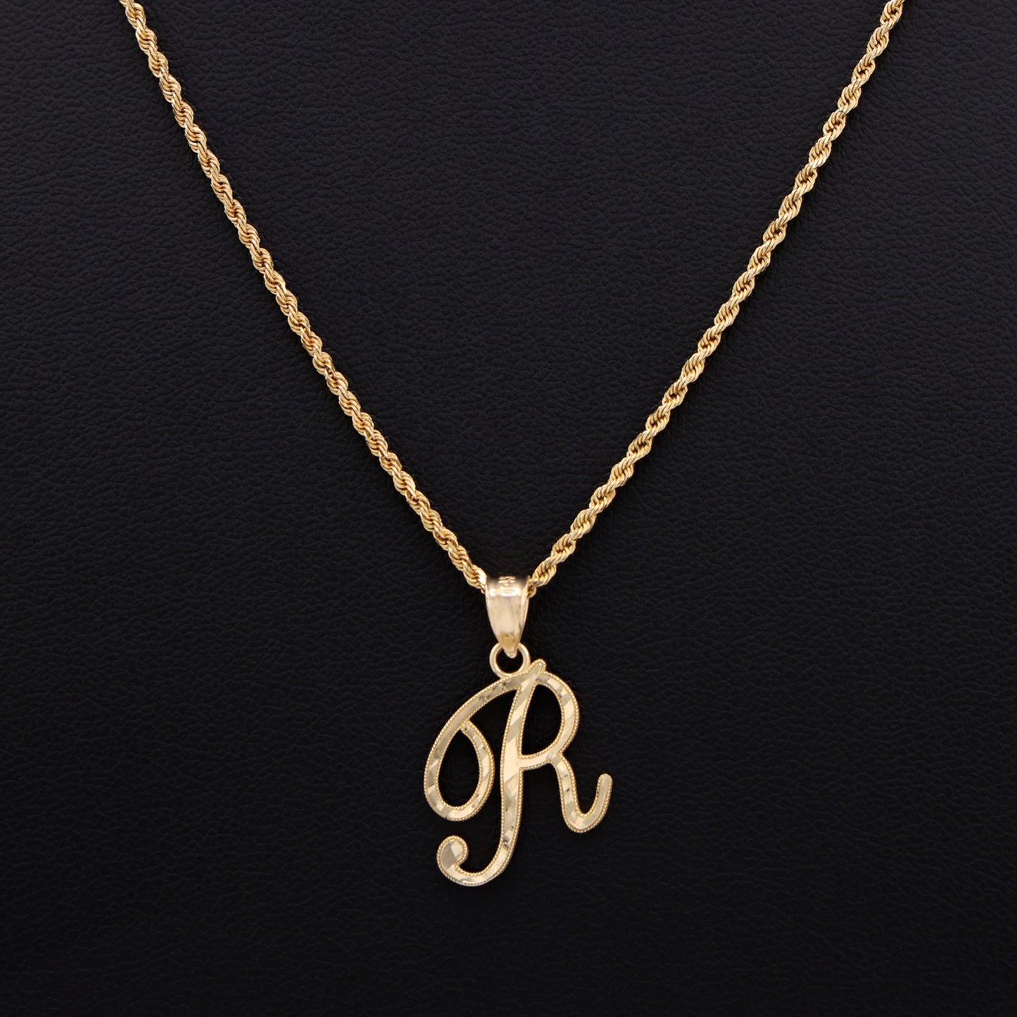 Initial Letter Pendant - 14k Gold
