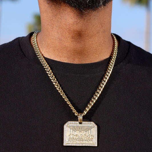 Big Last Supper Pendant - Gold