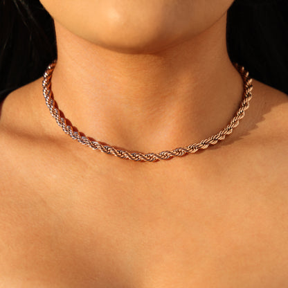 6mm Rope Necklace - Rose Gold