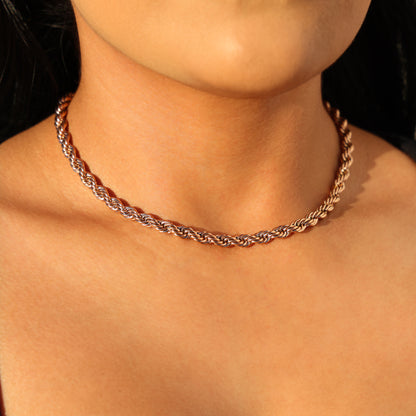 6mm Rope Necklace - Rose Gold