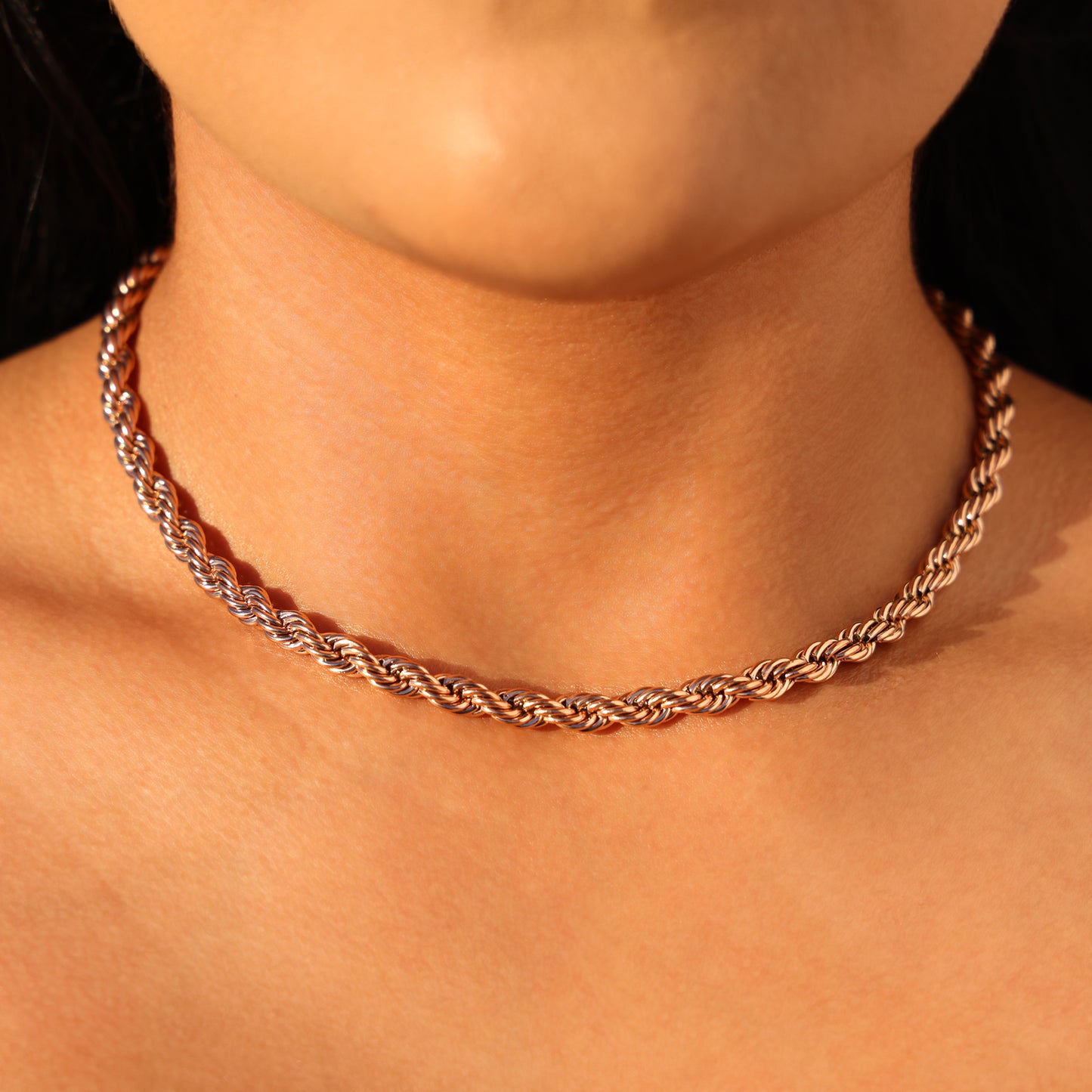 6mm Rope Necklace - Rose Gold