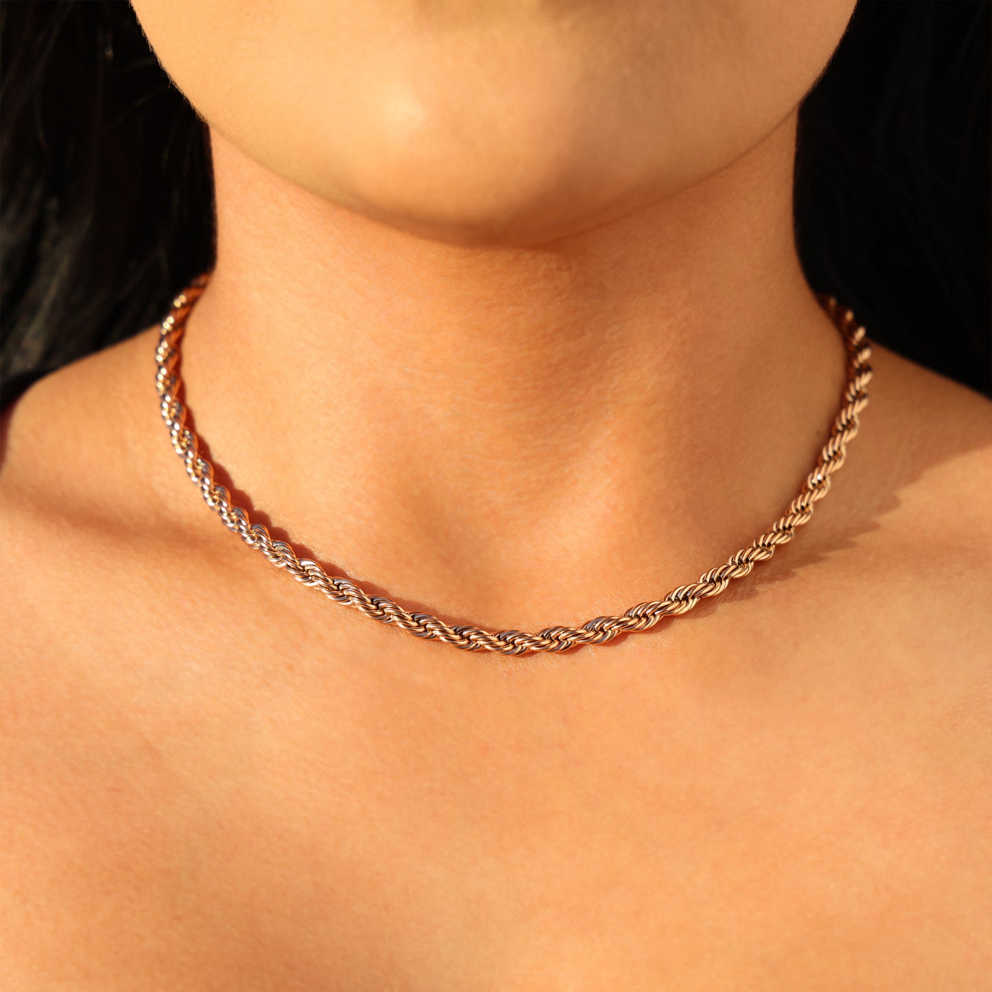 5mm Rope Necklace - Rose Gold