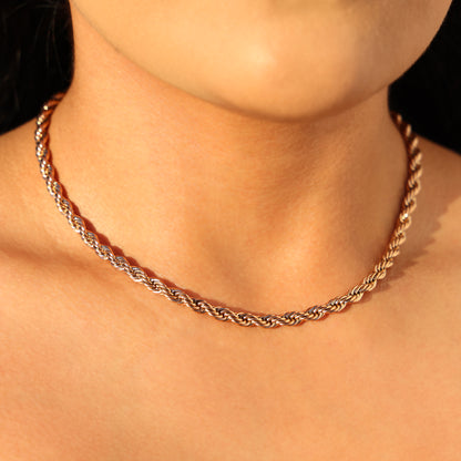 5mm Rope Necklace - Rose Gold