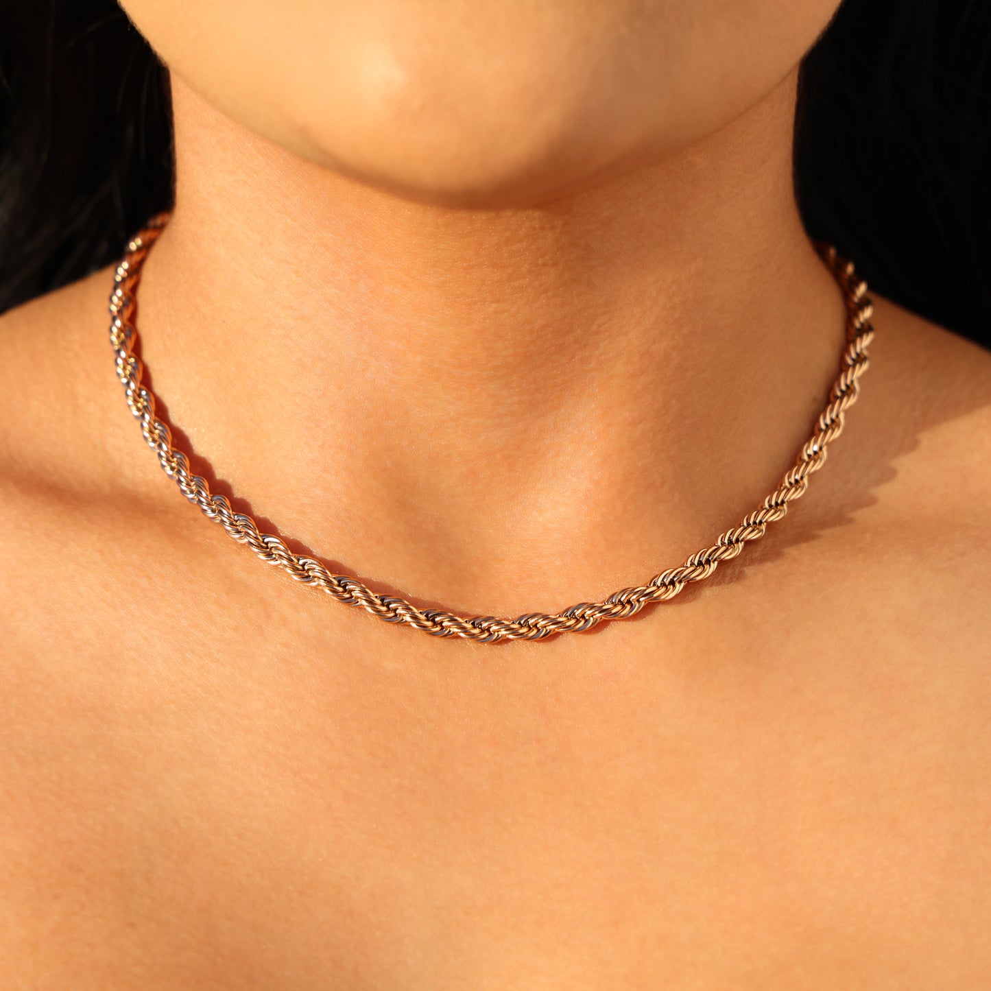 5mm Rope Necklace - Rose Gold