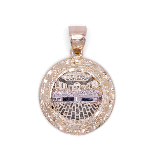 Last Super 2-Tone Medallion Pendant - 10k Gold