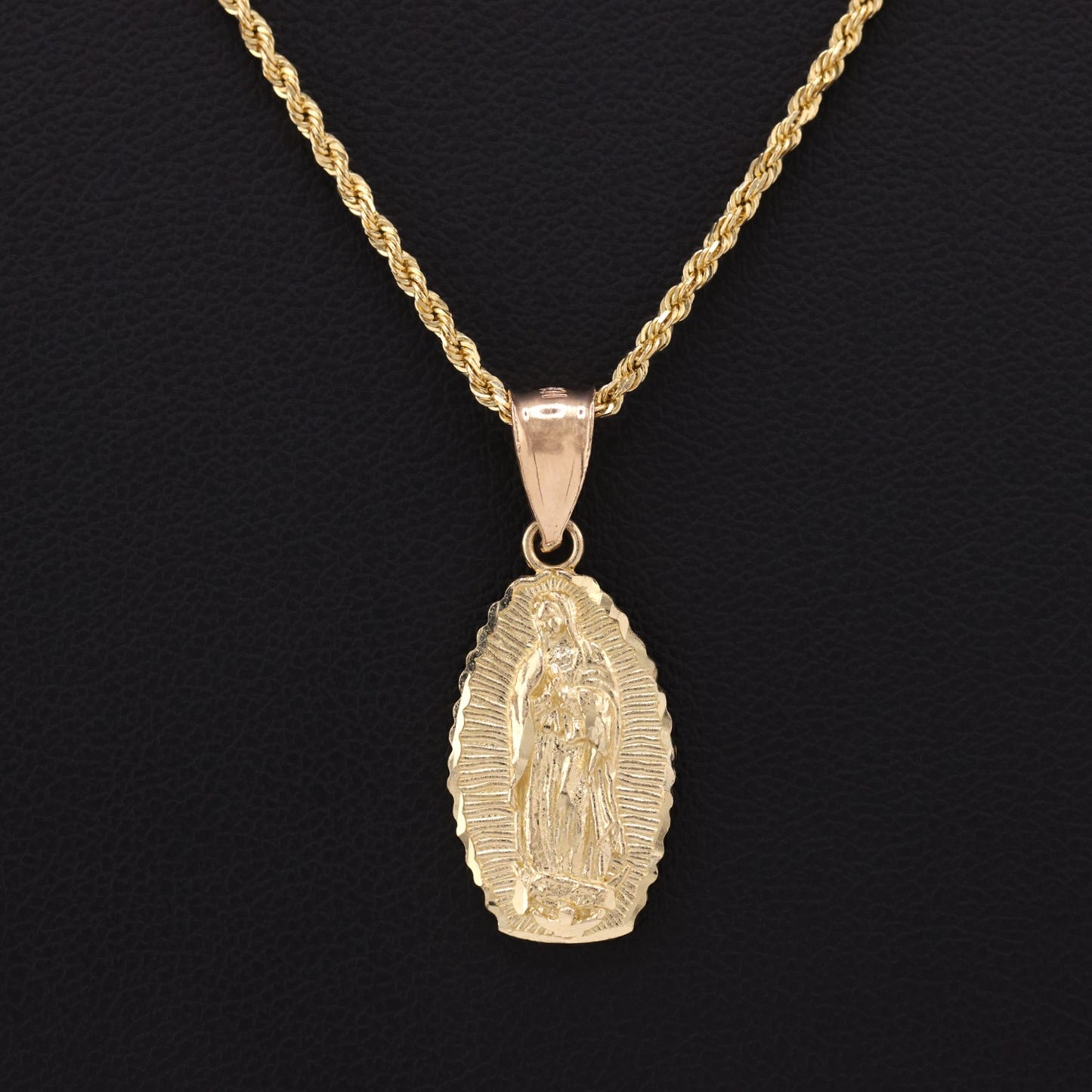 Small Lady of Guadalupe Pendant - 10k Gold