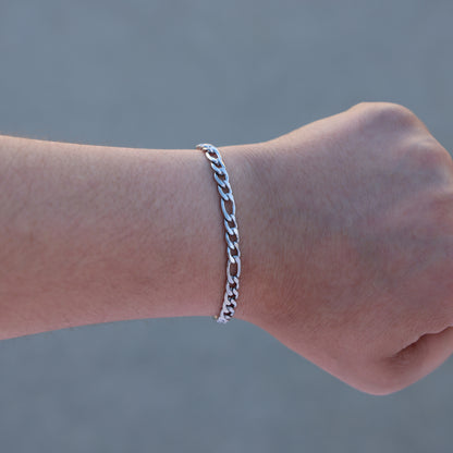 5mm Figaro Bracelet - Premium 316L Stainless