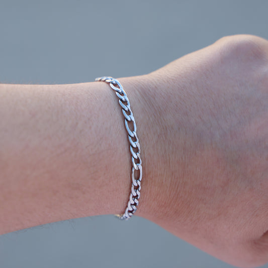 5mm Figaro Bracelet - Premium 316L Stainless