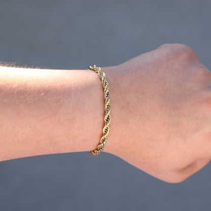 5mm Rope Bracelet - Gold