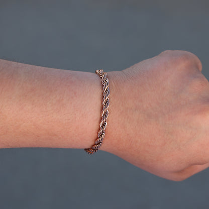 6mm Rope Bracelet  - Rose Gold