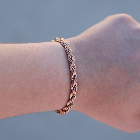 6mm Rope Bracelet  - Rose Gold