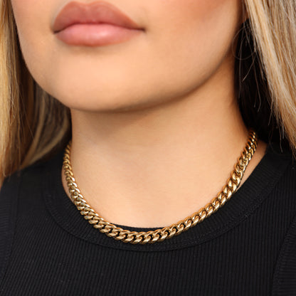 8mm Miami Cuban Necklace - Gold