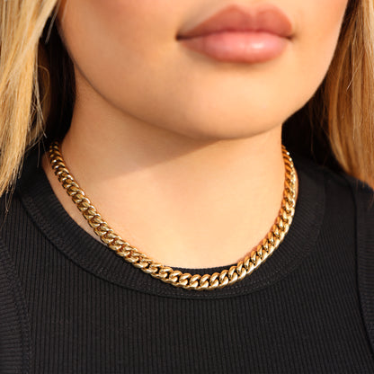 8mm Miami Cuban Necklace - Gold