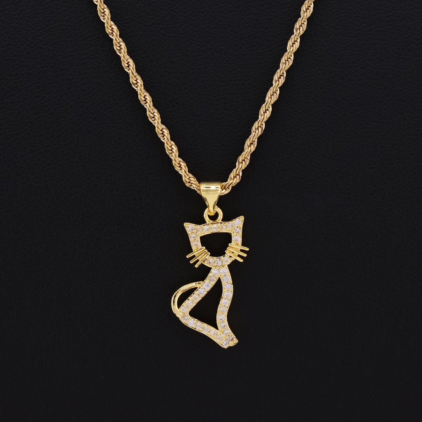 Icy Cat Necklace - Gold