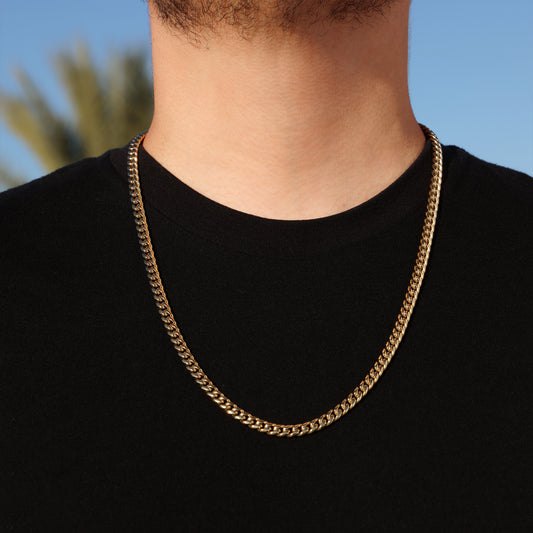 6mm Miami Cuban Chain - Gold