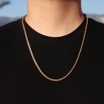 3mm Light Franco Chain - Gold