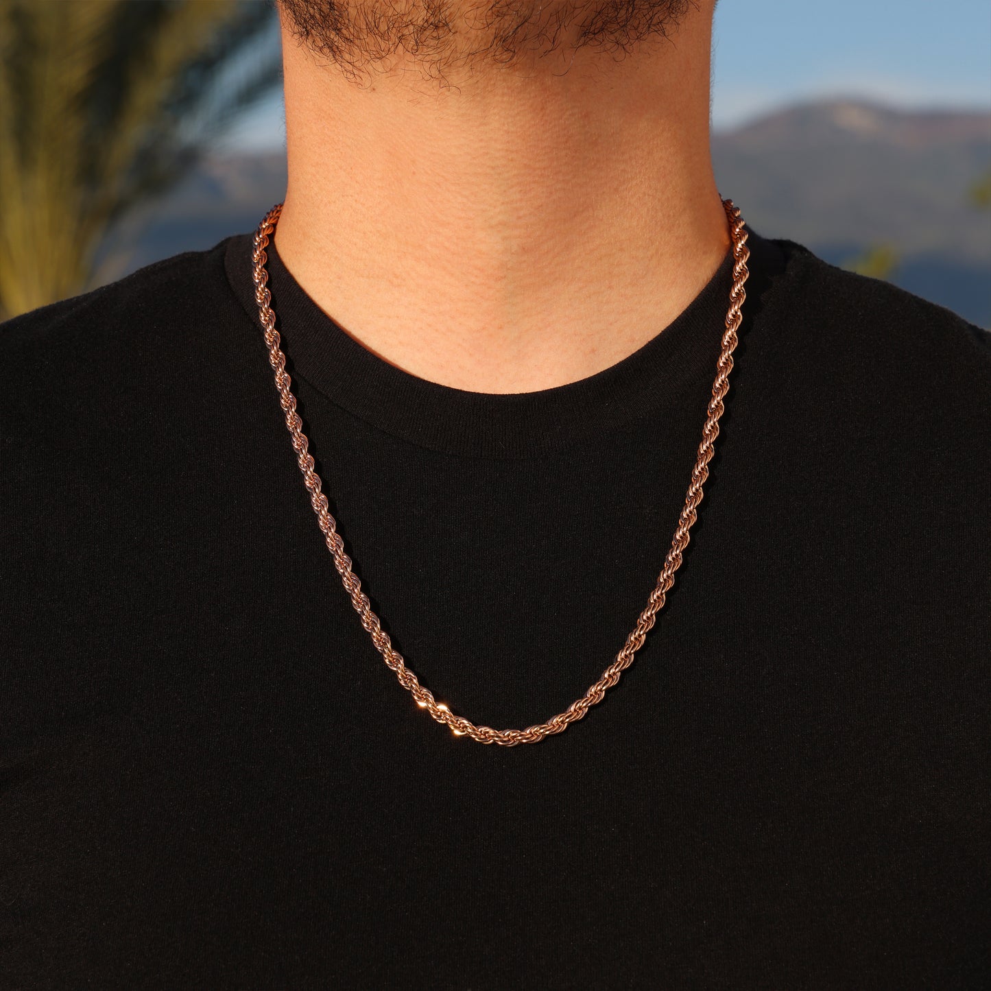 5mm Rope Chain - Rose Gold