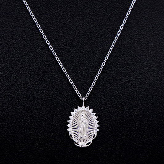 Small Virgin Mary Necklace - 925 Silver