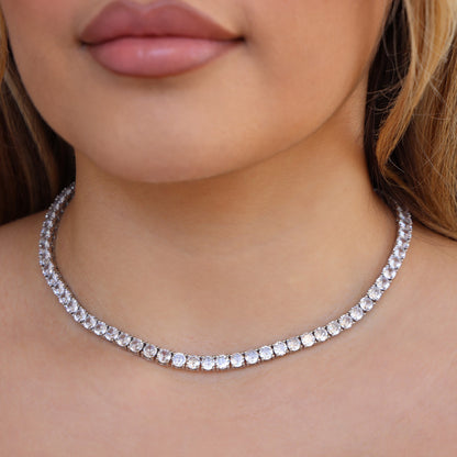 5mm Moissanite Tennis Necklace - 925 Silver