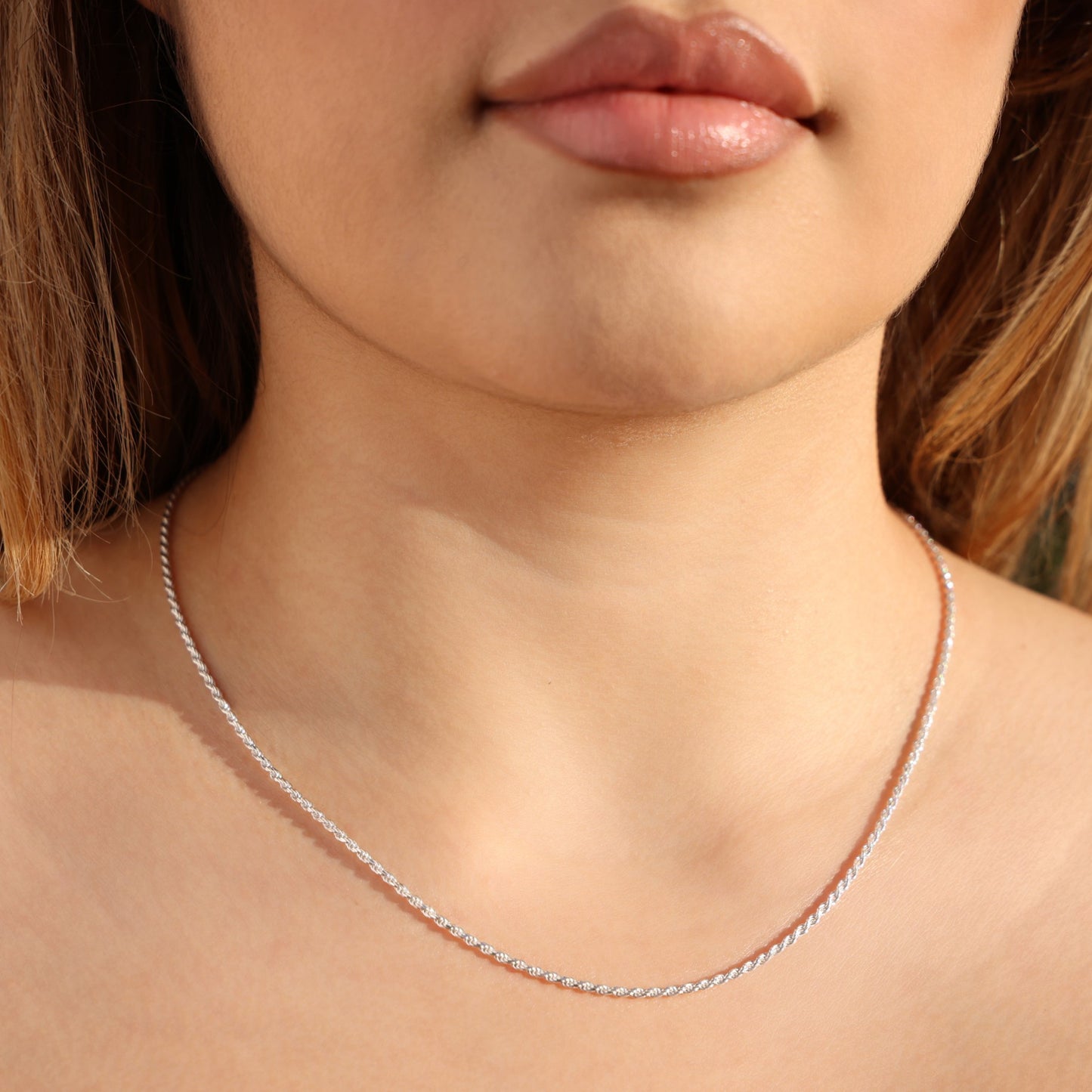 1.7mm Rope Necklace - 925 Silver