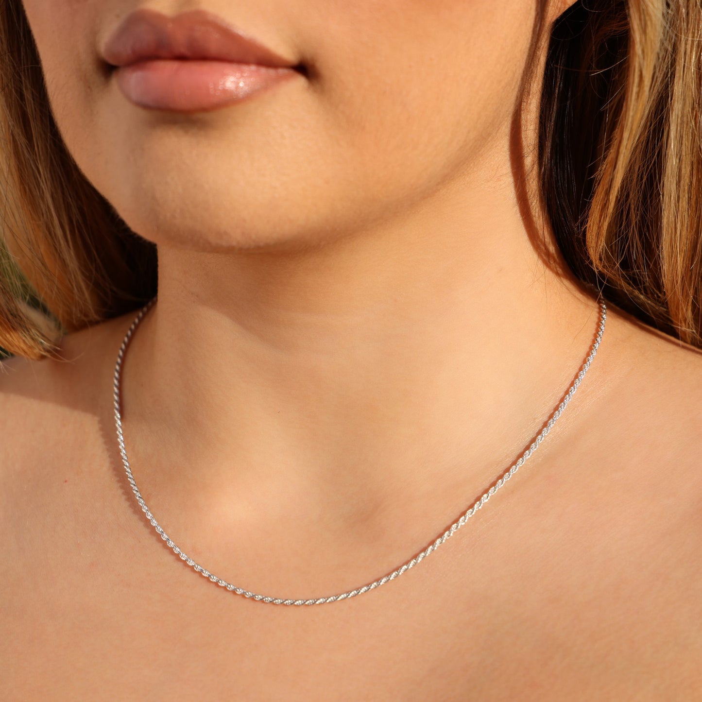 1.7mm Rope Necklace - 925 Silver